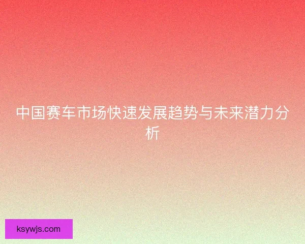 中国赛车市场快速发展趋势与未来潜力分析